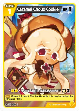 Image of Caramel Choux Cookie (ST7-005) - Starter Deck Assortment 2 Legendary Cookie Foil