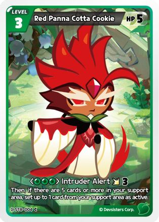 Image of Red Panna Cotta Cookie (ST8-004) - Starter Deck Assortment 2 Legendary Cookie