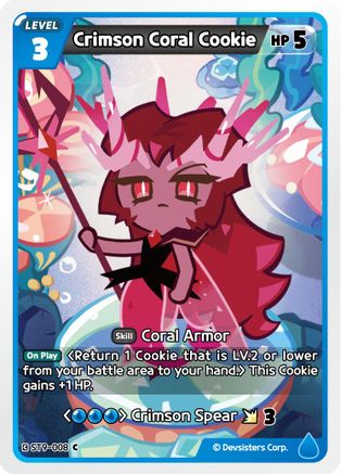 Image of Crimson Coral Cookie (ST9-008) - Starter Deck Assortment 2 Legendary Cookie