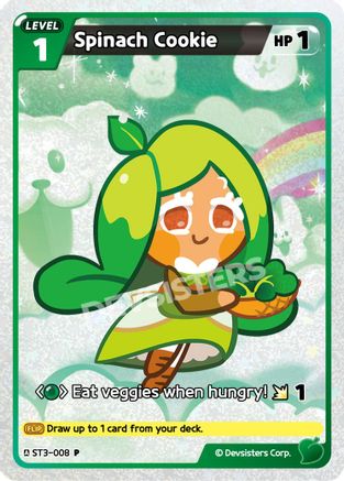 Image of Spinach Cookie (008) (ST3-008) - Promotion Cards Foil