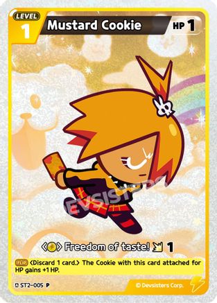 Image of Mustard Cookie (005) (ST2-005) - Promotion Cards Foil
