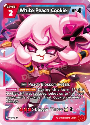 Image of White Peach Cookie (P-093) - Promotion Cards Foil
