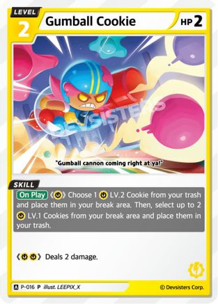 Image of Gumball Cookie (P-016) - Promotion Cards
