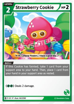 Image of Strawberry Cookie (P-011) - Promotion Cards