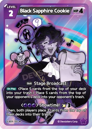 Image of Black Sapphire Cookie (100) (BS9-100) - Promotion Cards Foil