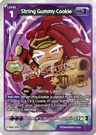 Image of String Gummy Cookie (BS6-092) - Promotion Cards Foil