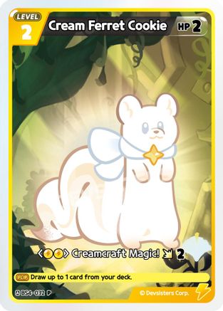 Image of Cream Ferret Cookie (032) (BS4-032) - Promotion Cards Foil