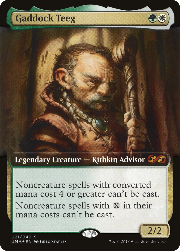 Image of Gaddock Teeg (UMA:BT-U21) - Ultimate Box Topper: (Extended Art) Foil