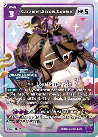 Image of Caramel Arrow Cookie (BS3-113) - Promotion Cards Foil