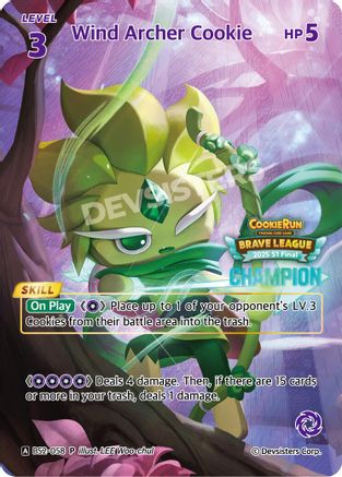 Image of Wind Archer Cookie (Champion) (BS2-058) - Promotion Cards Foil