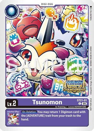 Image of Tsunomon (World Championship 26–27 Regionals Season 2) (ST21-01) - Starter Deck 21: Hero of Hope Foil