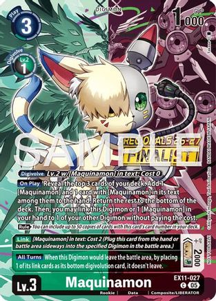 Image of Maquinamon (Regionals 26-27 Season 2 Finalist) (EX11-027) - Dawn of Liberator Foil