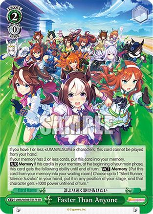 Image of Faster Than Anyone (SR) (UMA/W106-TE17S) - Umamusume: Pretty Derby