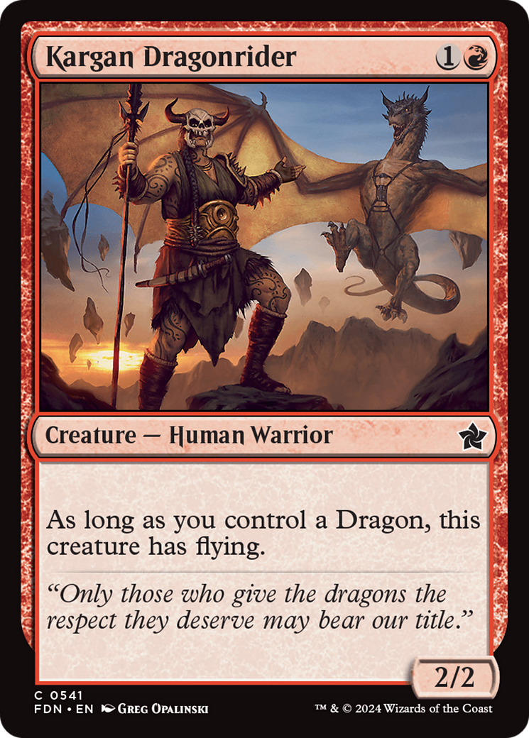 Image of Kargan Dragonrider (FDN-541) - Foundations