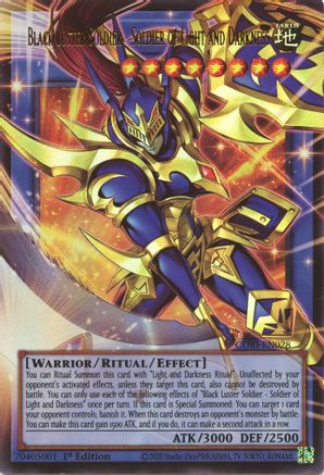 Image of Black Luster Soldier - Soldier of Light and Darkness (Extended Art) (CORI-EN028) - Chaos Origins 1st Edition