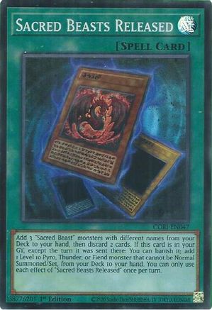 Image of Sacred Beasts Released (CORI-EN047) - Chaos Origins 1st Edition