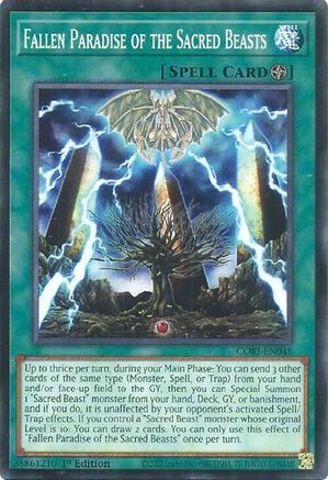 Image of Fallen Paradise of the Sacred Beasts (CORI-EN048) - Chaos Origins 1st Edition