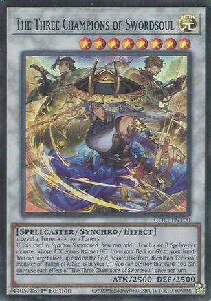 Image of The Three Champions of Swordsoul (CORI-EN100) - Chaos Origins 1st Edition