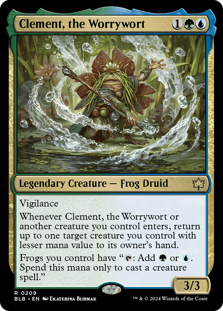 Image of Clement, the Worrywort (BLB-209) - Bloomburrow Foil