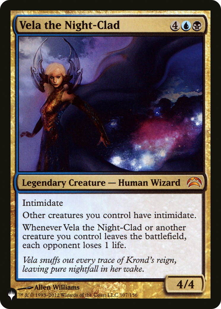 Image of Vela the Night-Clad (LIST-PC2-107) - The List