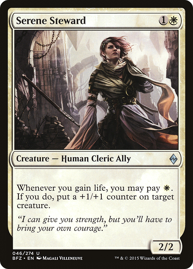 Image of Serene Steward (BFZ-046) - Battle for Zendikar