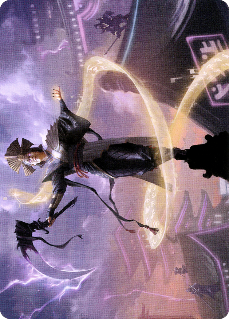 Image of Naomi, Pillar of Order // Naomi, Pillar of Order (ANEO-035) - Neon Dynasty Art Series (Borderless) Foil