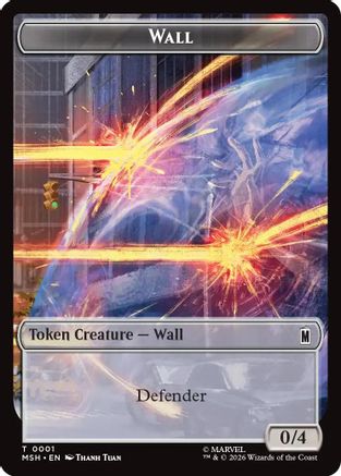 Image of Wall // Moloid Double-Sided Token (MSH-1 // 13) - Marvel Super Heroes