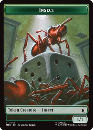 Image of Insect // Clue Double-Sided Token (MSH-12 // 17) - Marvel Super Heroes