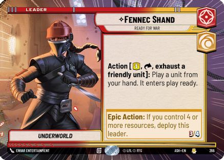 Image of Fennec Shand - Ready for War (Hyperspace) (266) - Ashes of the Empire