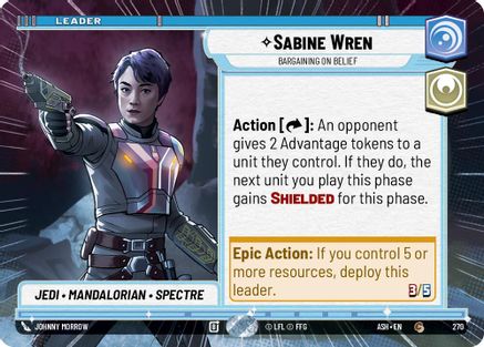 Image of Sabine Wren - Bargaining on Belief (Hyperspace) (270) - Ashes of the Empire