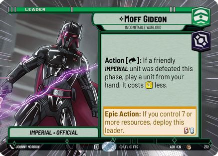 Image of Moff Gideon - Indomitable Warlord (Hyperspace) (272) - Ashes of the Empire