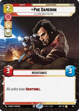 Image of Poe Dameron - I'll Come Back For You (Hyperspace) (304) - Ashes of the Empire