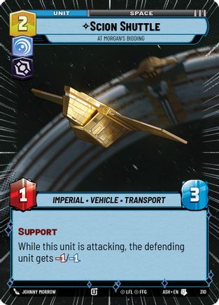 Image of Scion Shuttle - At Morgan's Bidding (Hyperspace) (310) - Ashes of the Empire
