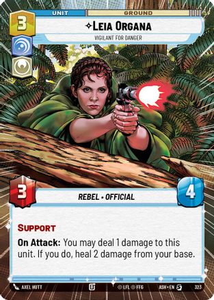 Image of Leia Organa - Vigilant for Danger (Hyperspace) (323) - Ashes of the Empire