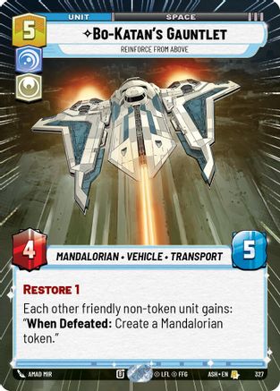 Image of Bo-Katan's Gauntlet - Reinforce from Above (Hyperspace) (327) - Ashes of the Empire