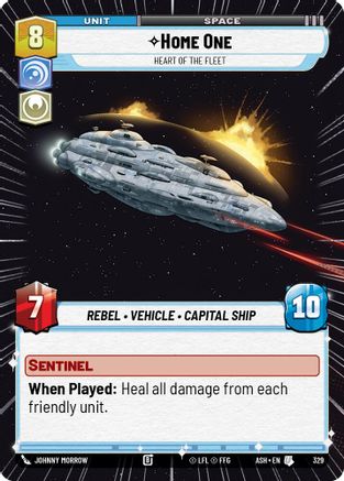 Image of Home One - Heart of the Fleet (Hyperspace) (329) - Ashes of the Empire