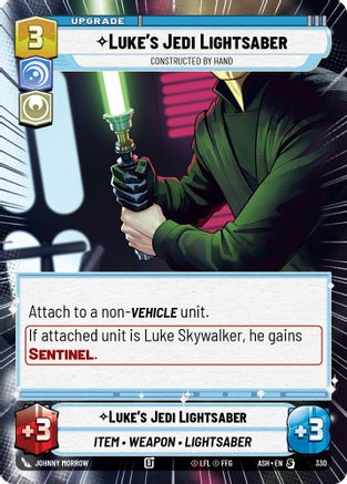 Image of Luke's Jedi Lightsaber - Constructed by Hand (Hyperspace) (330) - Ashes of the Empire