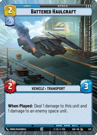 Image of Battered Haulcraft (Hyperspace) (335) - Ashes of the Empire