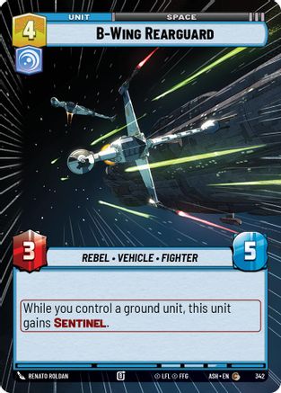 Image of B-Wing Rearguard (Hyperspace) (342) - Ashes of the Empire