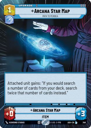Image of Arcana Star Map - Path to Peridea (Hyperspace) (348) - Ashes of the Empire