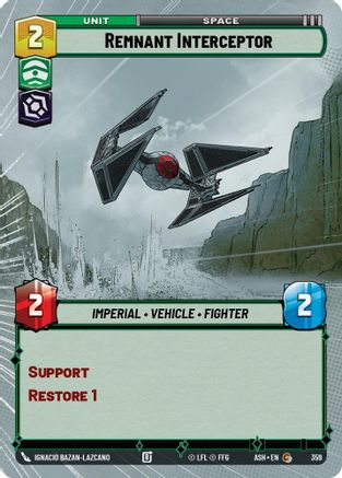 Image of Remnant Interceptor (Hyperspace) (359) - Ashes of the Empire
