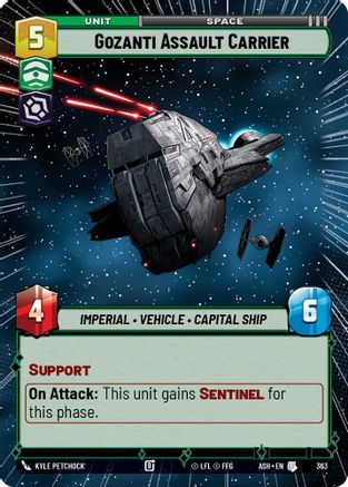 Image of Gozanti Assault Carrier (Hyperspace) (363) - Ashes of the Empire