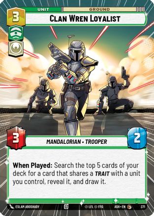 Image of Clan Wren Loyalist (Hyperspace) (371) - Ashes of the Empire