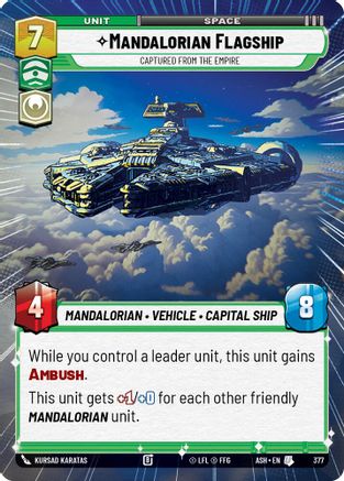 Image of Mandalorian Flagship - Captured from the Empire (Hyperspace) (377) - Ashes of the Empire