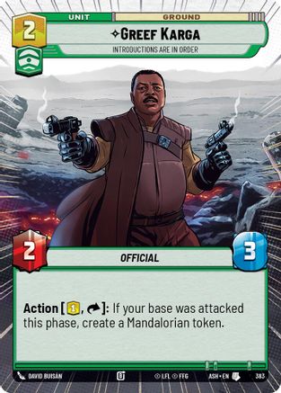 Image of Greef Karga - Introductions are in Order (Hyperspace) (383) - Ashes of the Empire