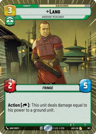 Image of Lang - Arrogant Mercenary (Hyperspace) (387) - Ashes of the Empire
