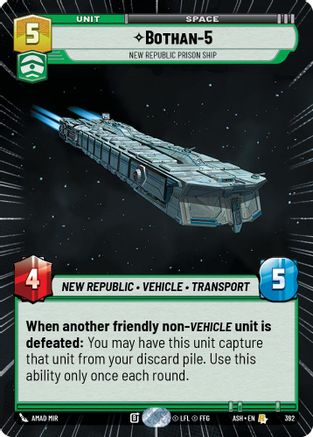 Image of Bothan-5 - New Republic Prison Ship (Hyperspace) (392) - Ashes of the Empire