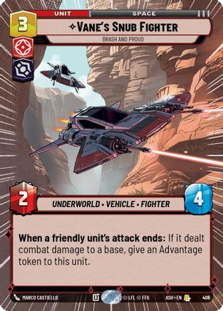 Image of Vane's Snub Fighter - Brash and Proud (Hyperspace) (408) - Ashes of the Empire