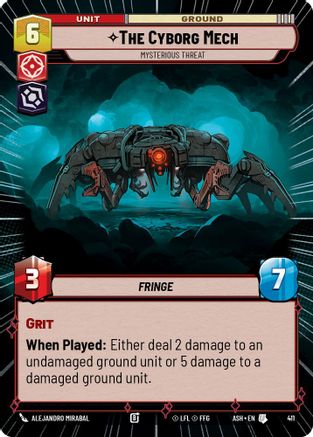Image of The Cyborg Mech - Mysterious Threat (Hyperspace) (411) - Ashes of the Empire