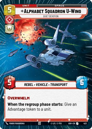 Image of Alphabet Squadron U-Wing - Quiet Devotion (Hyperspace) (423) - Ashes of the Empire